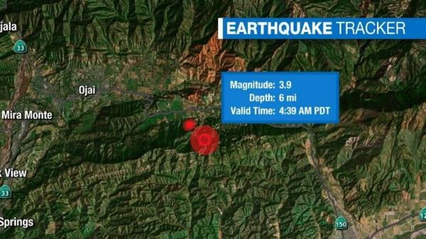 3.9级地震震动了奥康地区